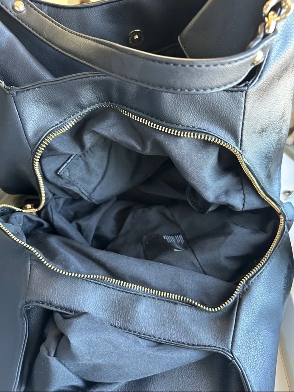 Bebe Colette Triple Entry Black Hobo Bag